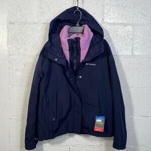 Columbia W Laurelwoods II Interchange Hooded Jacket Navy XS